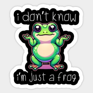 I'm Just a Frog Funny Cute Kawaii Toad Lover Sticker